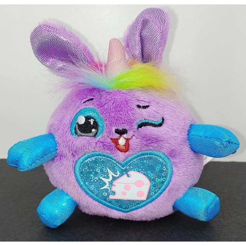 ZURU Rainbocorns Plush Dog Bunny Cat Small Stuffed Animals Lot Of 4 Wings Purple